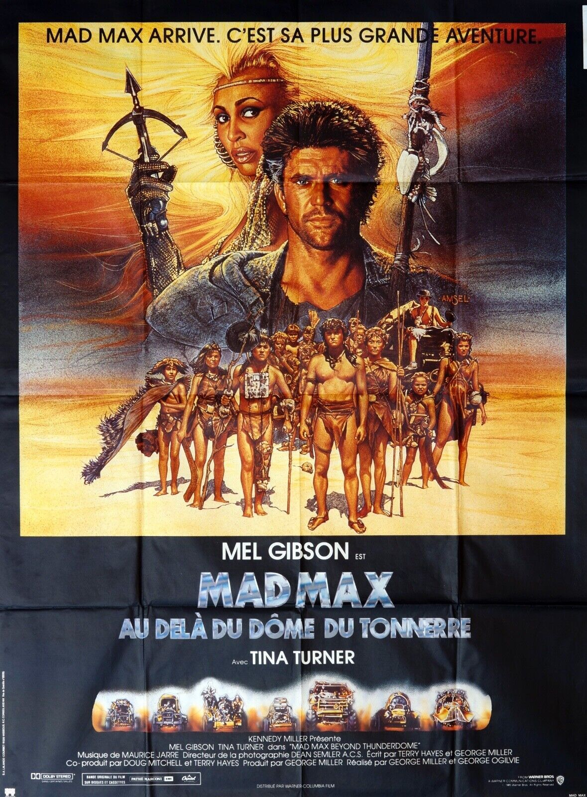 MAD MAX AU-DELA DU DÔME DE TONN PARTIE MOVIE POSTER ORIGINAL 120x160 TINA TURNER