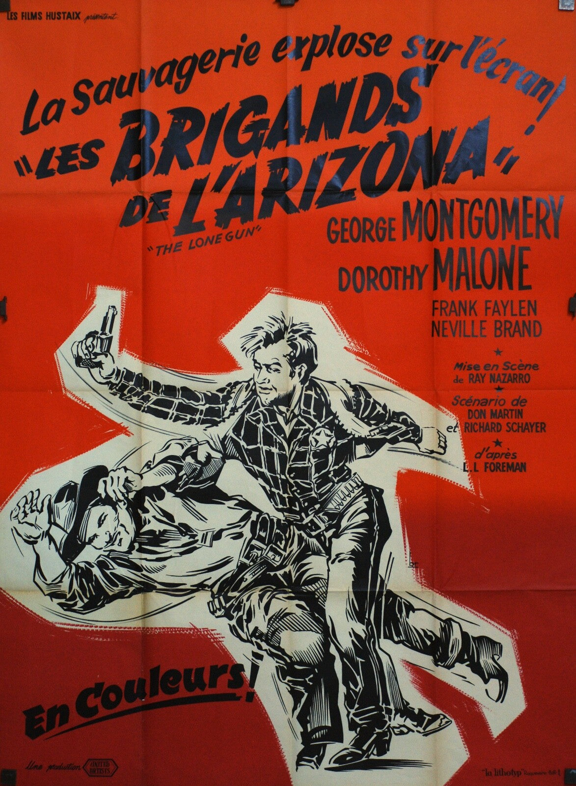 LES BRIGANDS DE L’ARIZONA 120X160 ORIGINAL MOVIE POSTER GEORGE MONTGOMERY