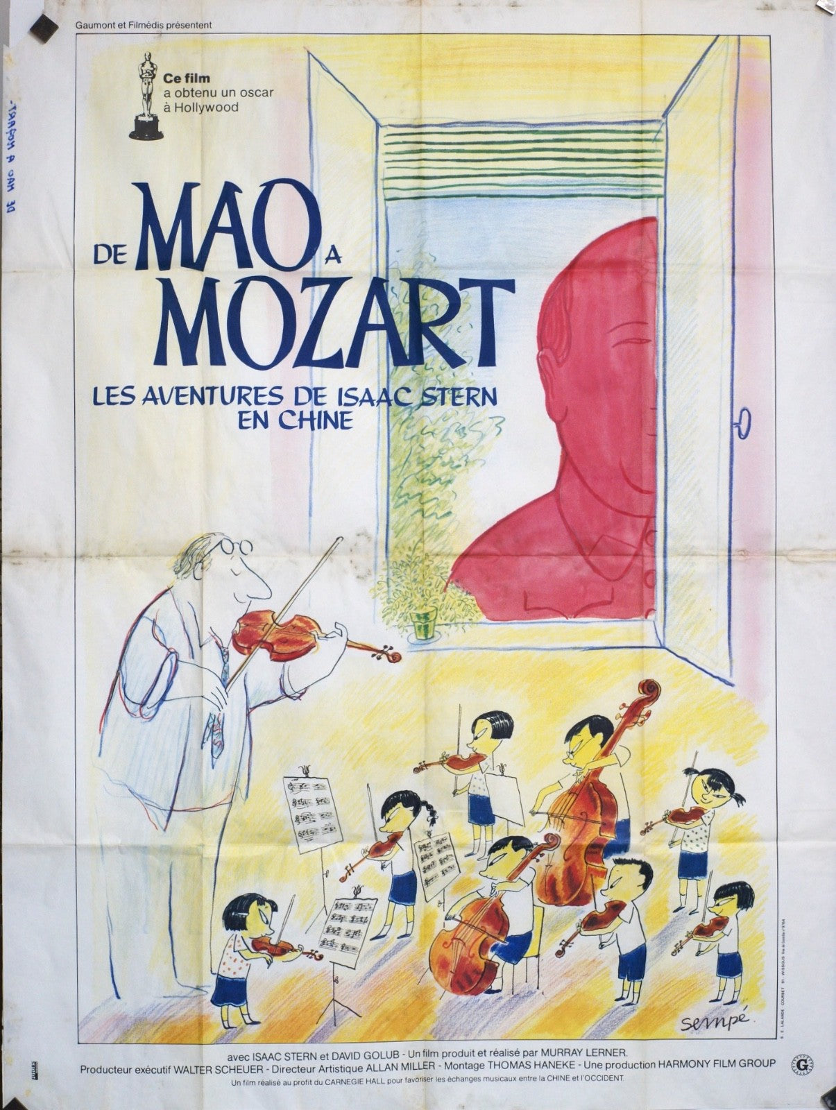 DE MAO A MOZART ISAAC STERN MOVIE POSTER ORIGINAL 120x160