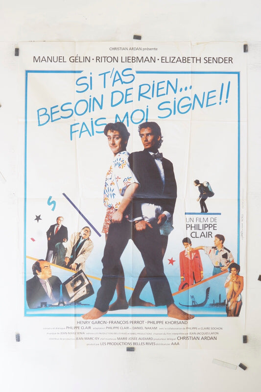 SI T’AS BESOIN DE RIEN…FAIS-MOI SIGNE !! MOVIE POSTER ORIGINAL 120x160