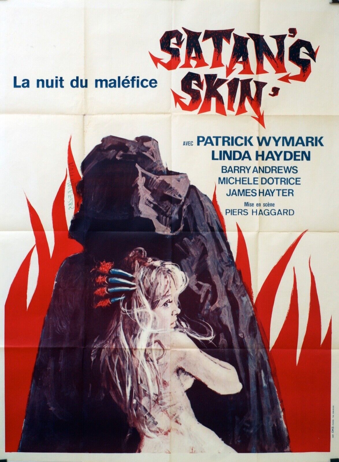 LA NUIT DU MALÉFICE « SATAN’S SKIN » MOVIE POSTER ORIGINAL 120x160 PATRICK WYMAR