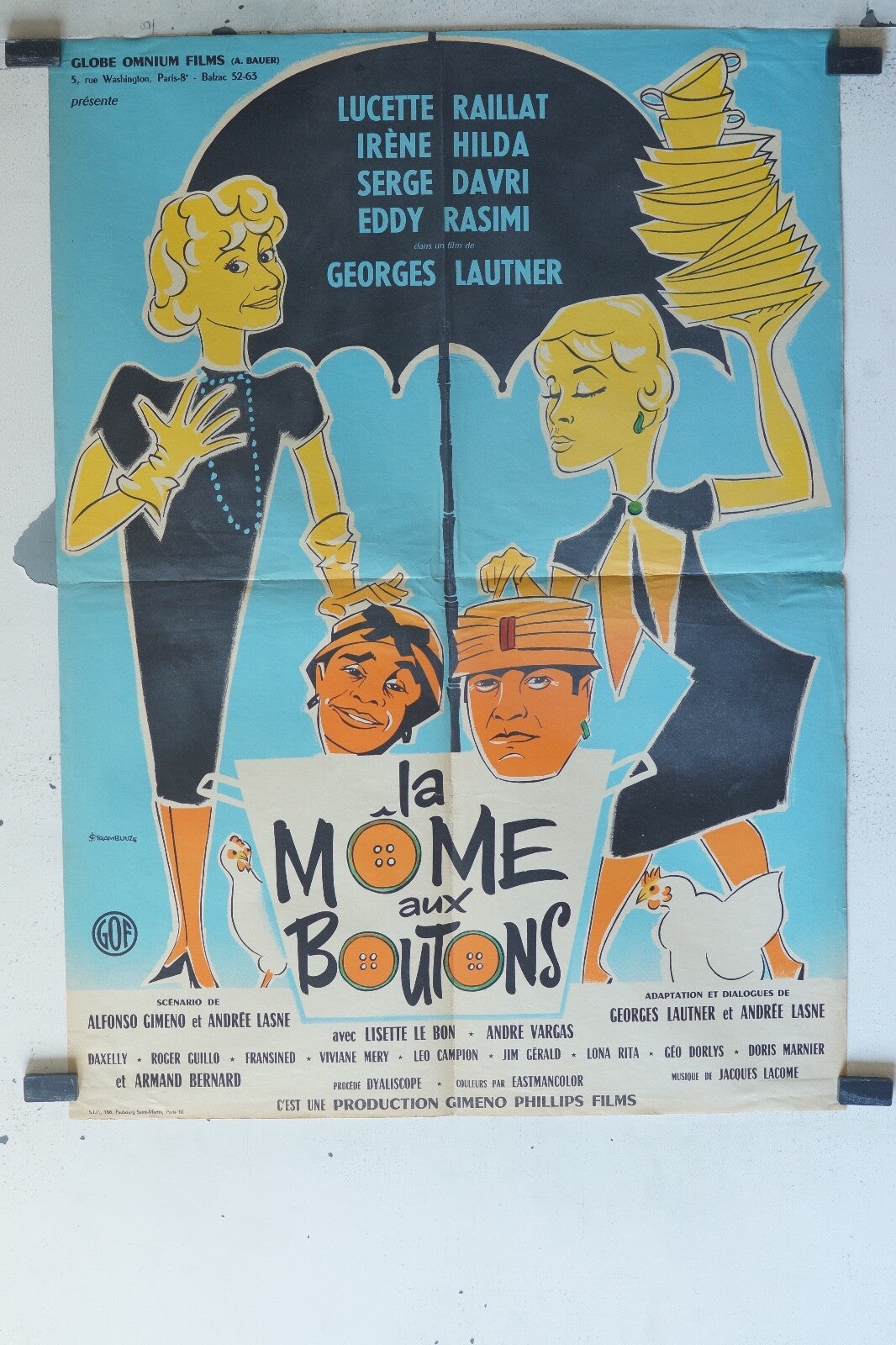 MOME AUX BOUTONS (LA) MOVIE POSTER ORIGINAL (60X80) Lucette Raillat 