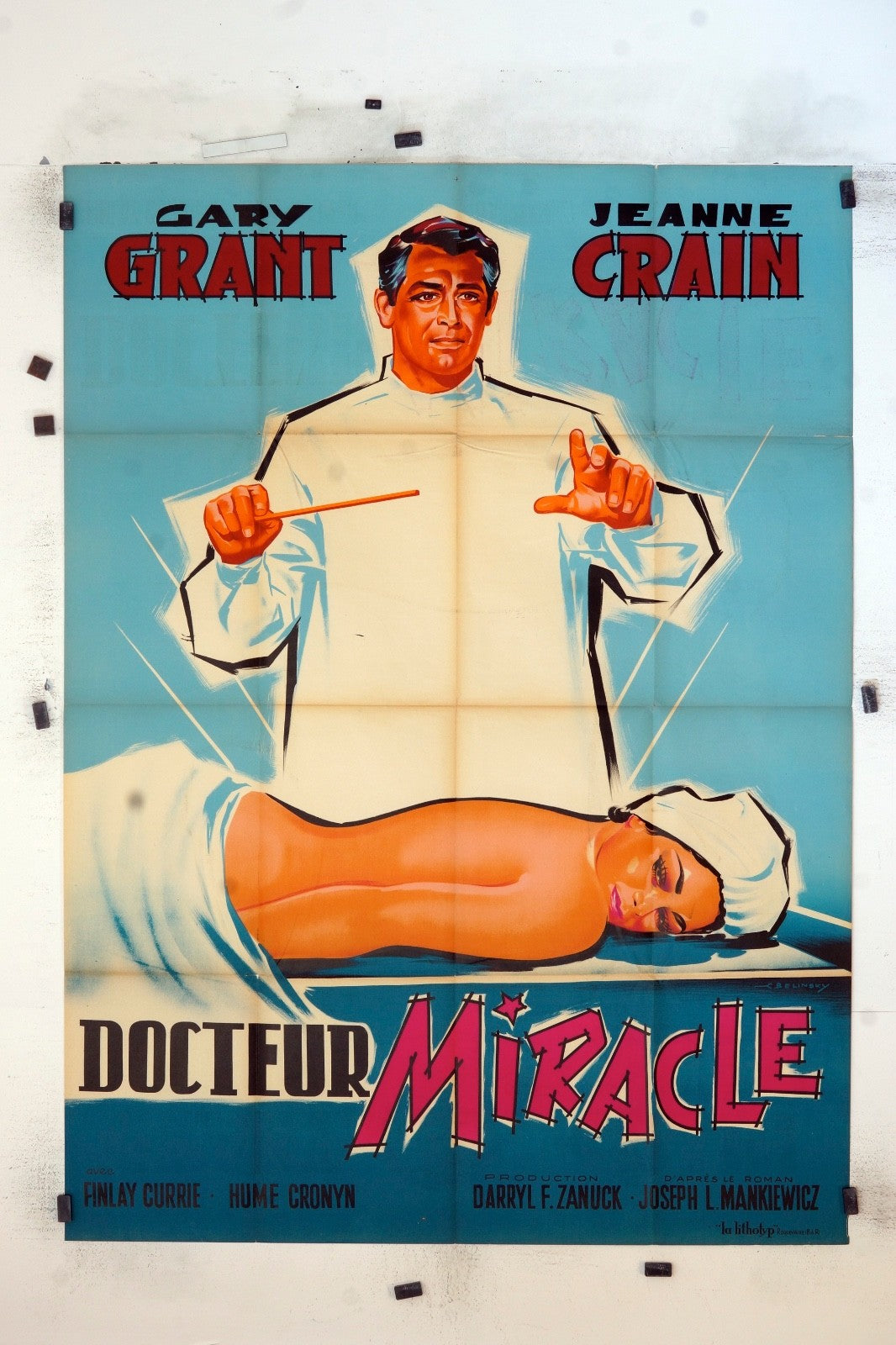 DOCTEUR MIRACLE GARY GRANT MOVIE POSTER ORIGINAL 120x160