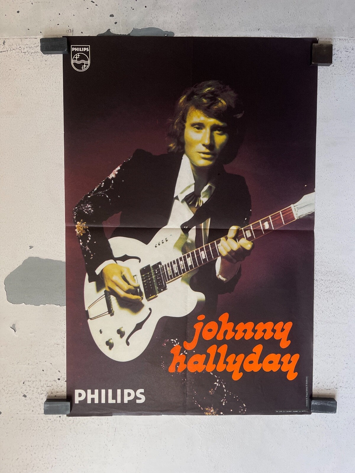 AFFICHE JOHNNY HALLYDAY ORIGINAL 40x60