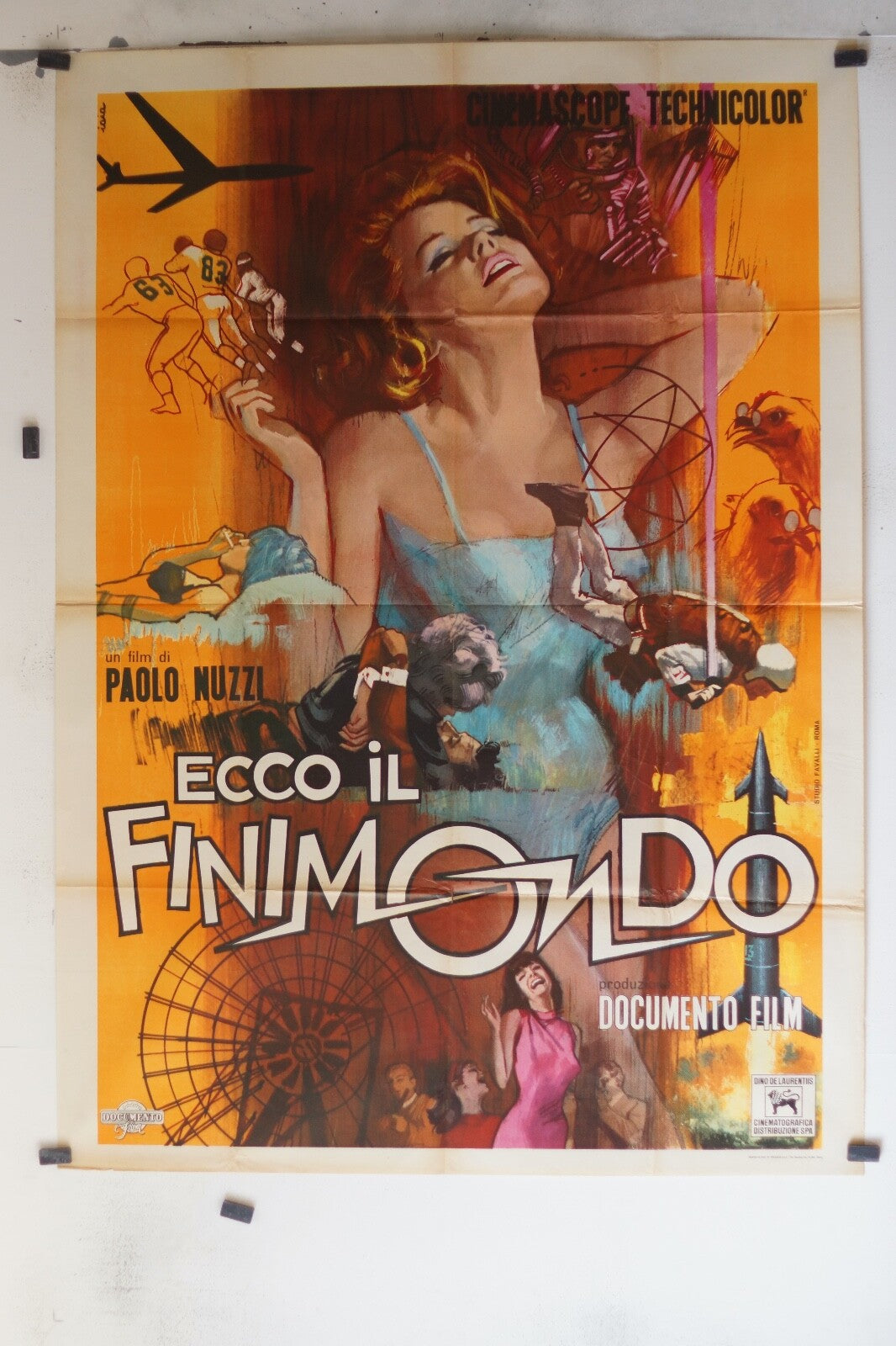 ECCO IL FINIMONDO, 1964 MOVIE POSTER ORIGINAL120x160 Paolo Nuzzi