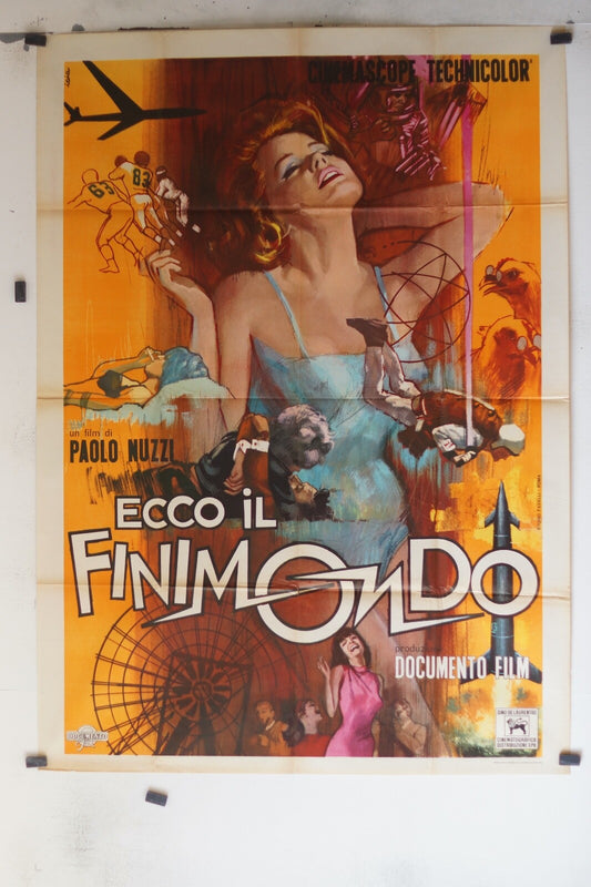 ECCO IL FINIMONDO, 1964 MOVIE POSTER ORIGINAL120x160 Paolo Nuzzi