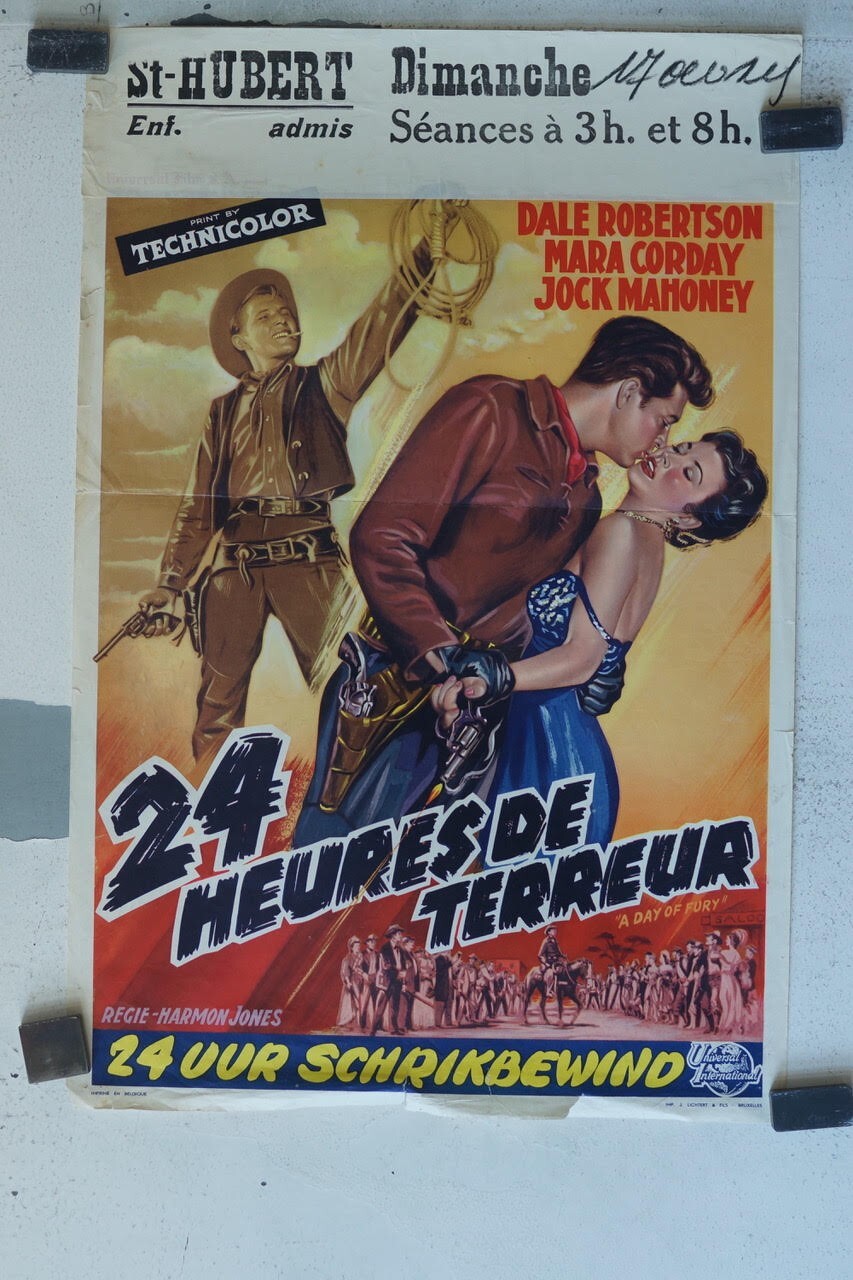 24 HEURES DE TERREUR (BELGE), 1956, (36X54), DALE ROBERTSON, MARA CORDAY