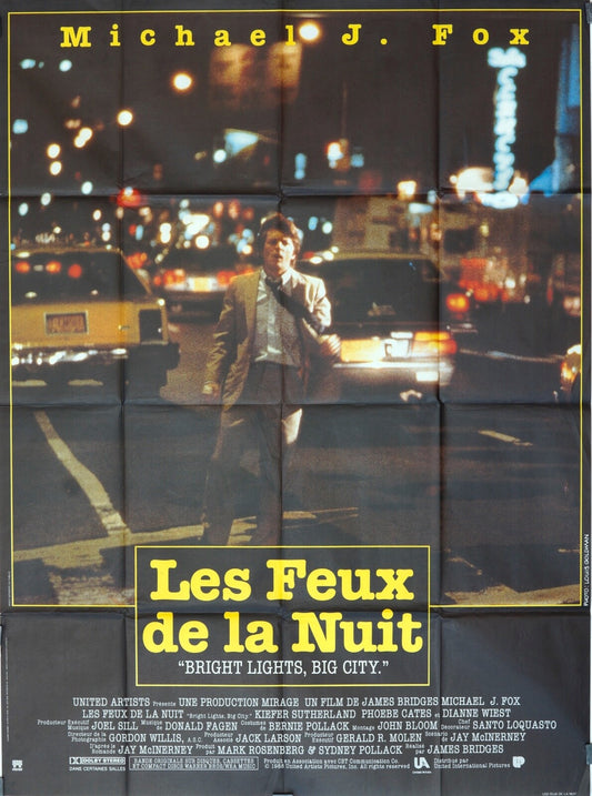 LES FEUX DE LA NUIT MOVIE POSTER ORIGINAL (120x160) MICHAEL J.FOX