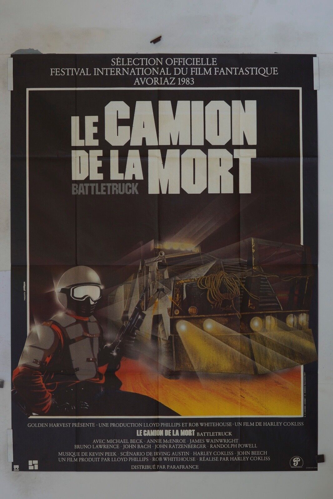 LE CAMION DE LA MORT MOVIE POSTER ORIGINAL 120x160 MICHAEL BECK