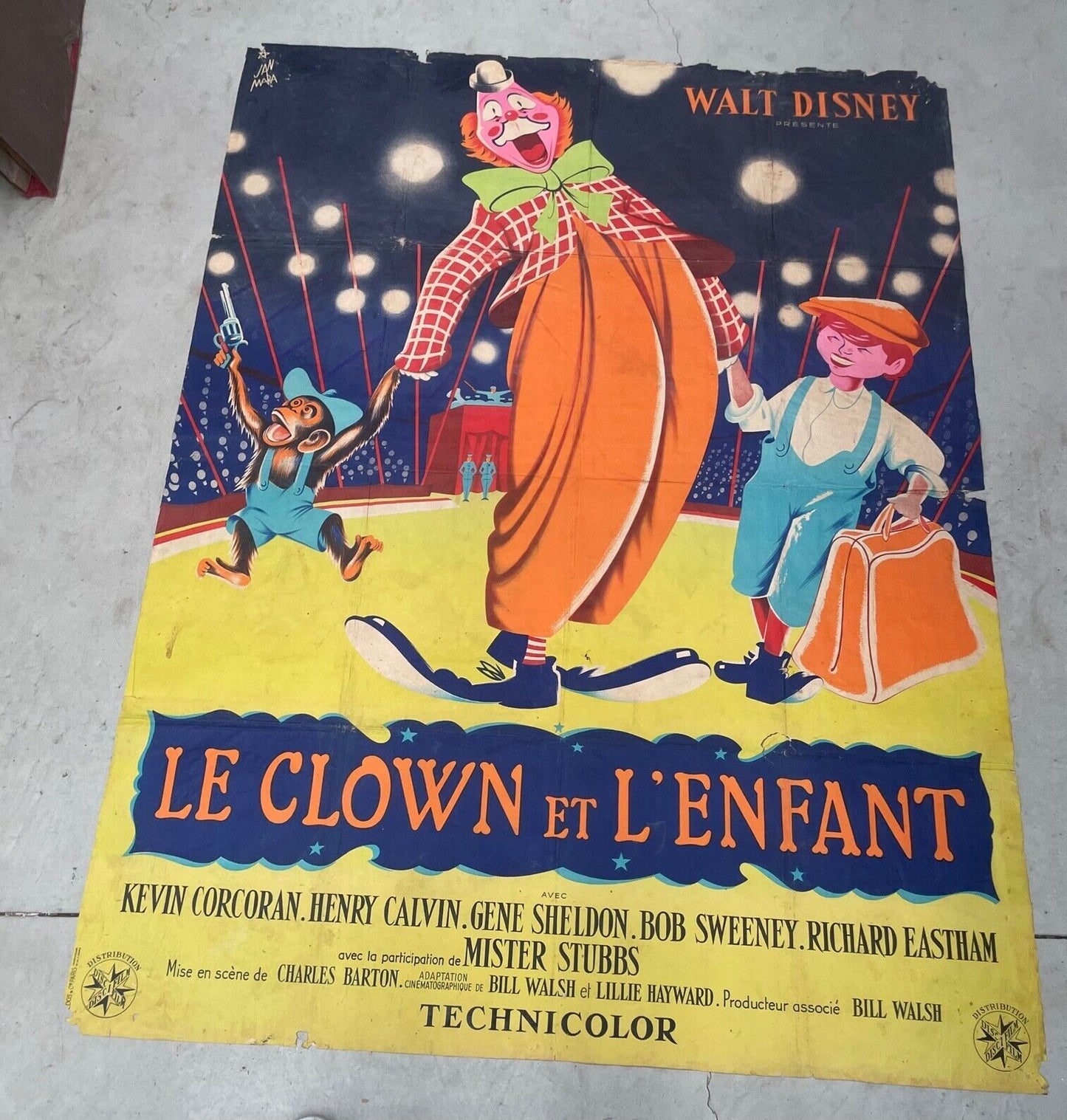 LE CLOWN ET L’ENFANT MOVIE POSTER ORIGINAL (120x160) KEVIN CORCORAN