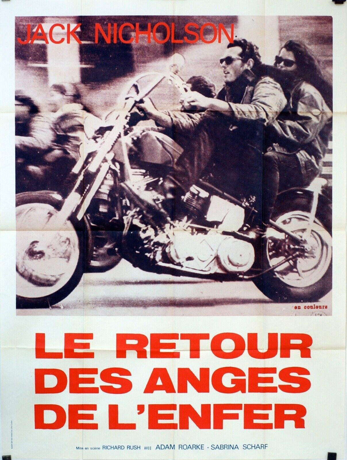 LE RETOUR DES ANGES DE L’ENFER ORIGINAL MOVIE POSTER 120X160 JACK NICHOLSON