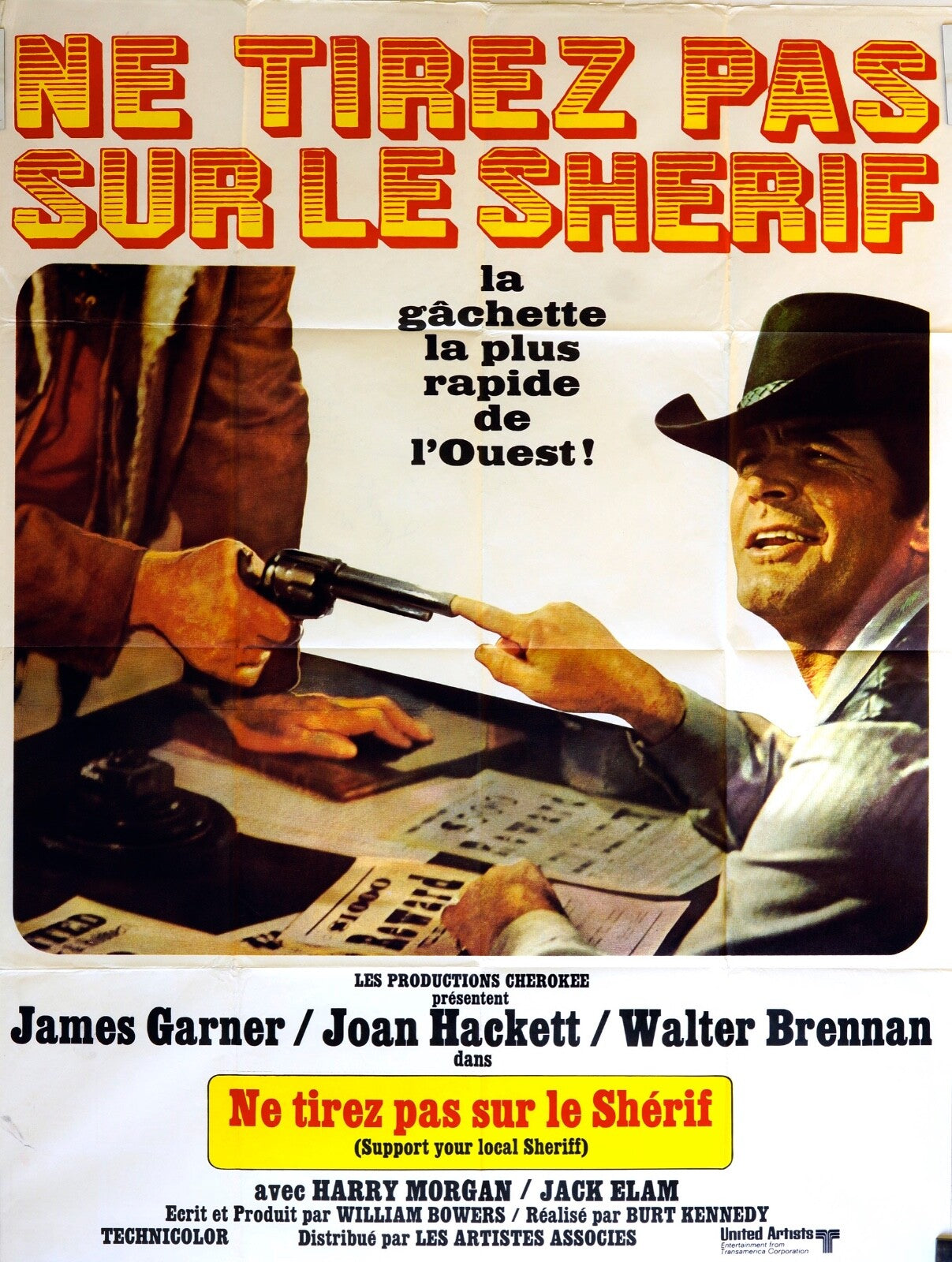 NE TIREZ PAS SUR LE SHÉRIF MOVIE POSTER ORIGINAL (120X160) FRANCIS HUSTER