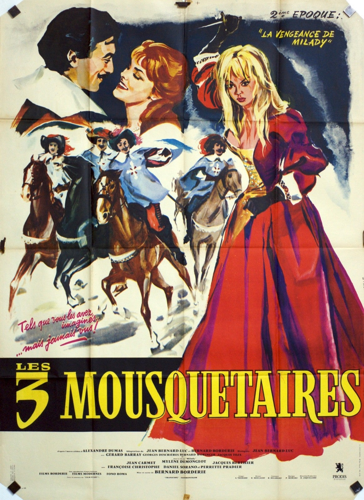 LES 3 MOUSQUETAIRES ALEXANDRE DUMAIS MOVIE POSTER ORIGINAL 120x160