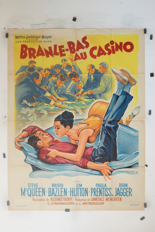 BRANLE-BAS AU CASINO STEVE MC QUEEN MOVIE POSTER ORIGINAL 120x160