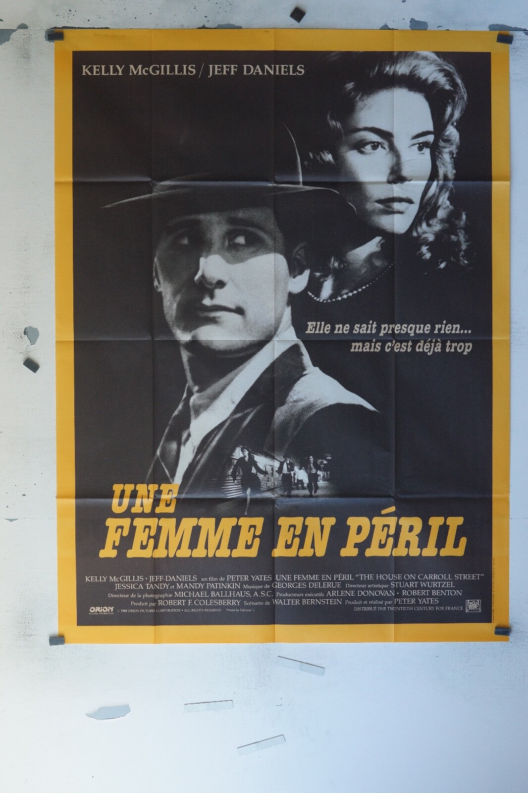 UNE FEMME EN PÉRIL MOVIE POSTER ORIGINAL 120x160 KELLY MC GILLIS