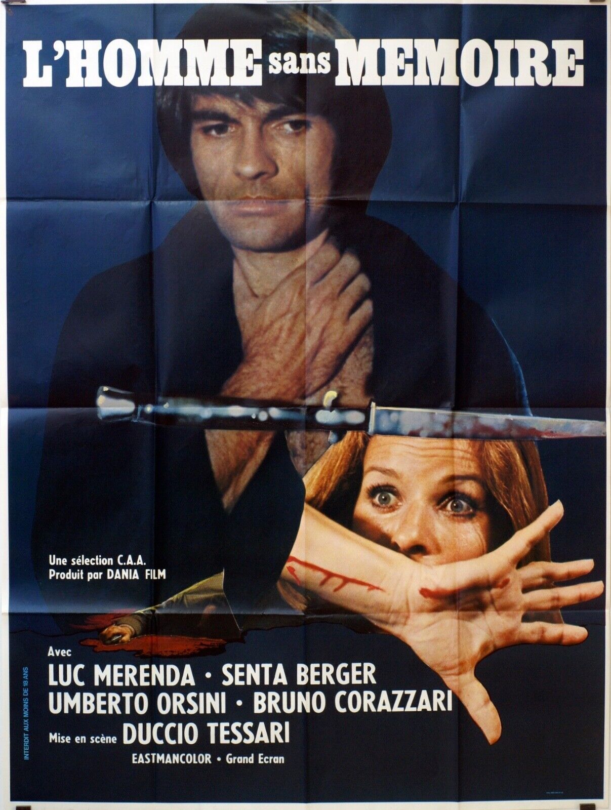L’HOMME SANS MÉMOIRE POSTER ORIGINAL 120x160 LUC MÉRANDA