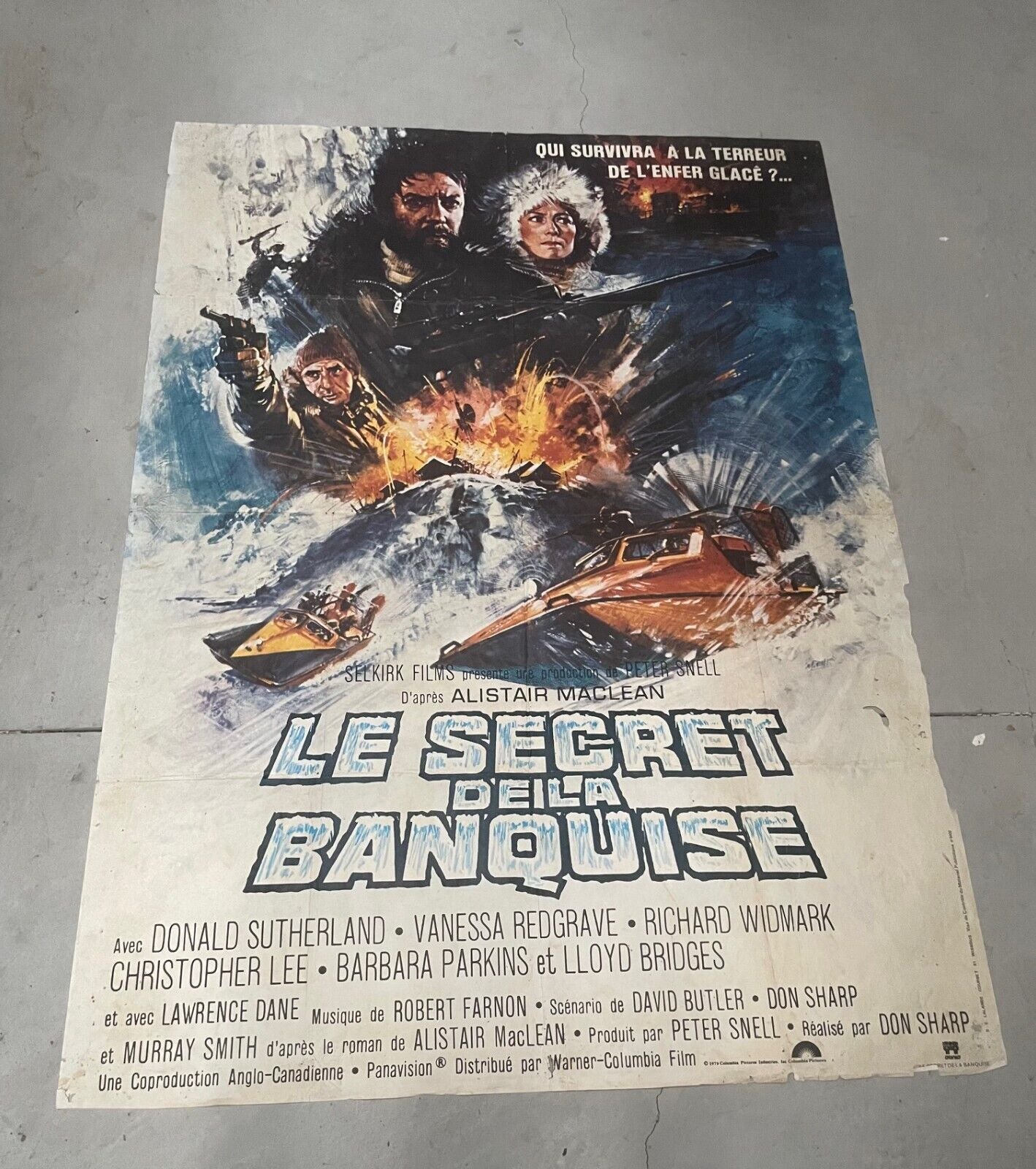 LE SECRET DE LA BANQUISE, DONALD SUTHERLAND, MOVIE POSTER ORIGINAL (120X160)