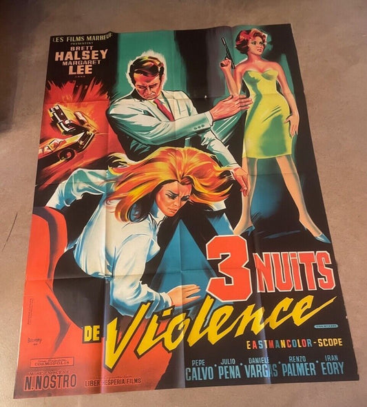 3 NUITS DE VIOLENCE ORIGINAL 120x160 PEPE CALVO