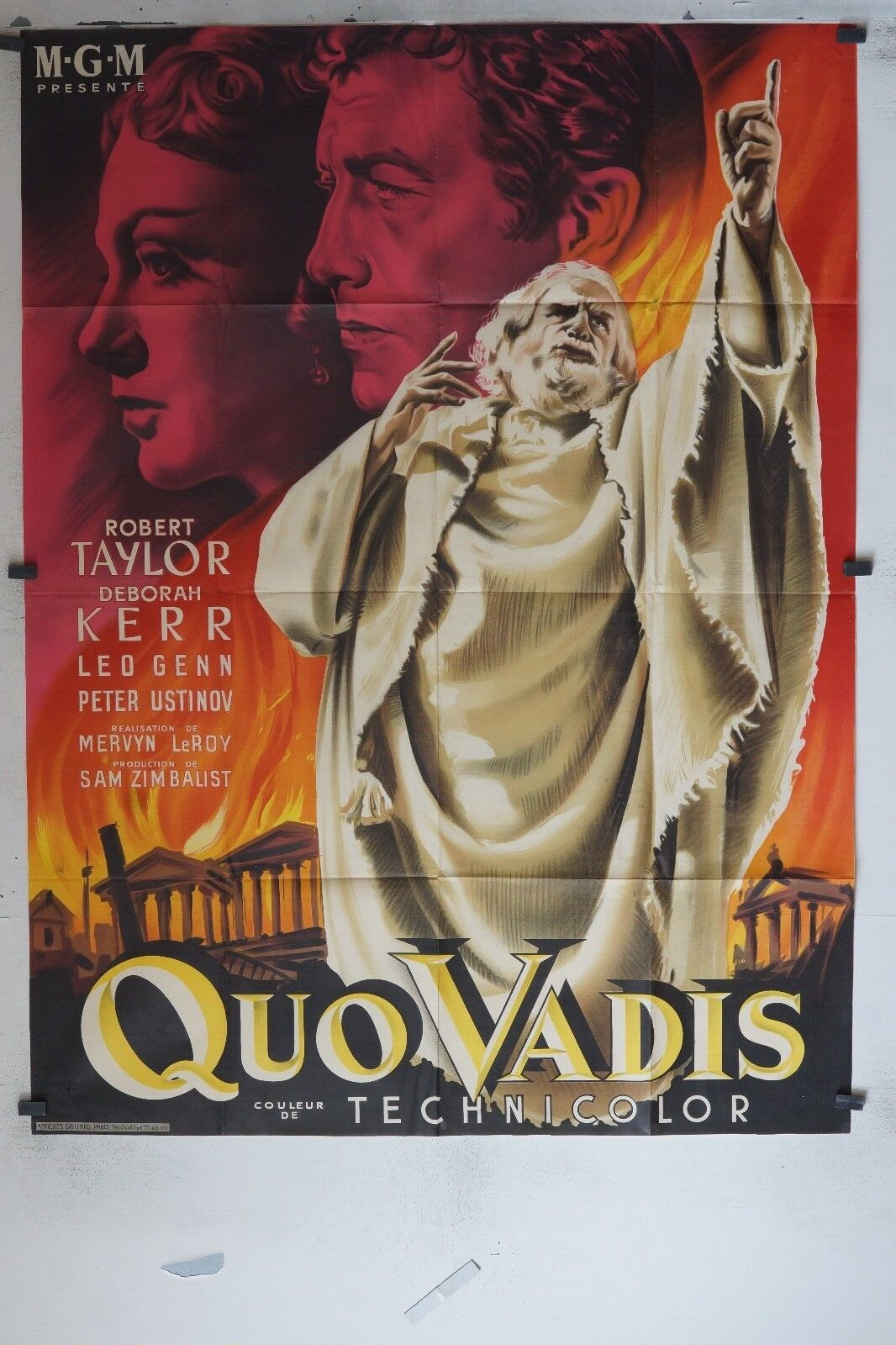 QUO VADIS MOVIE POSTER ORIGINAL (120x160), Mervyn LeRoy, Robert Taylor