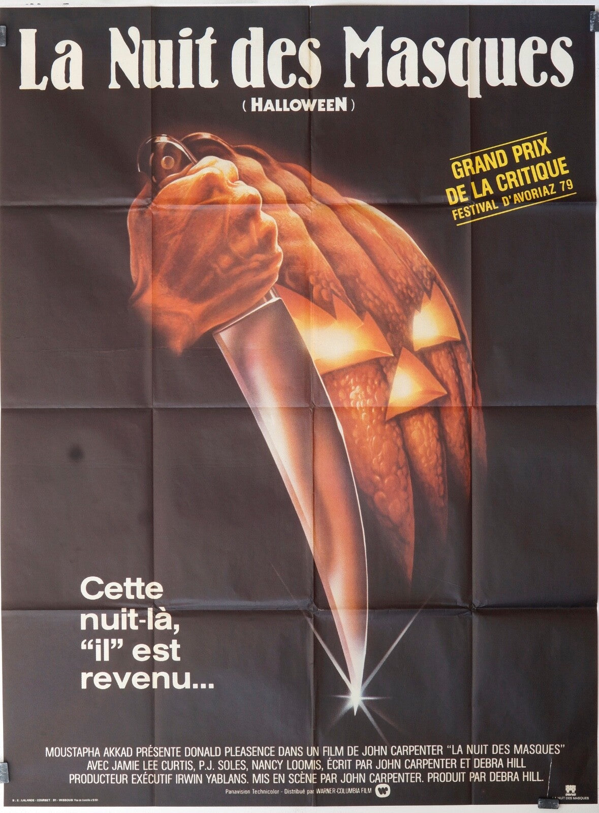 LA NUIT DES MARQUES (HALLOWEEN), JOHN CARPENTER movie poster ORIGINAL 120x160