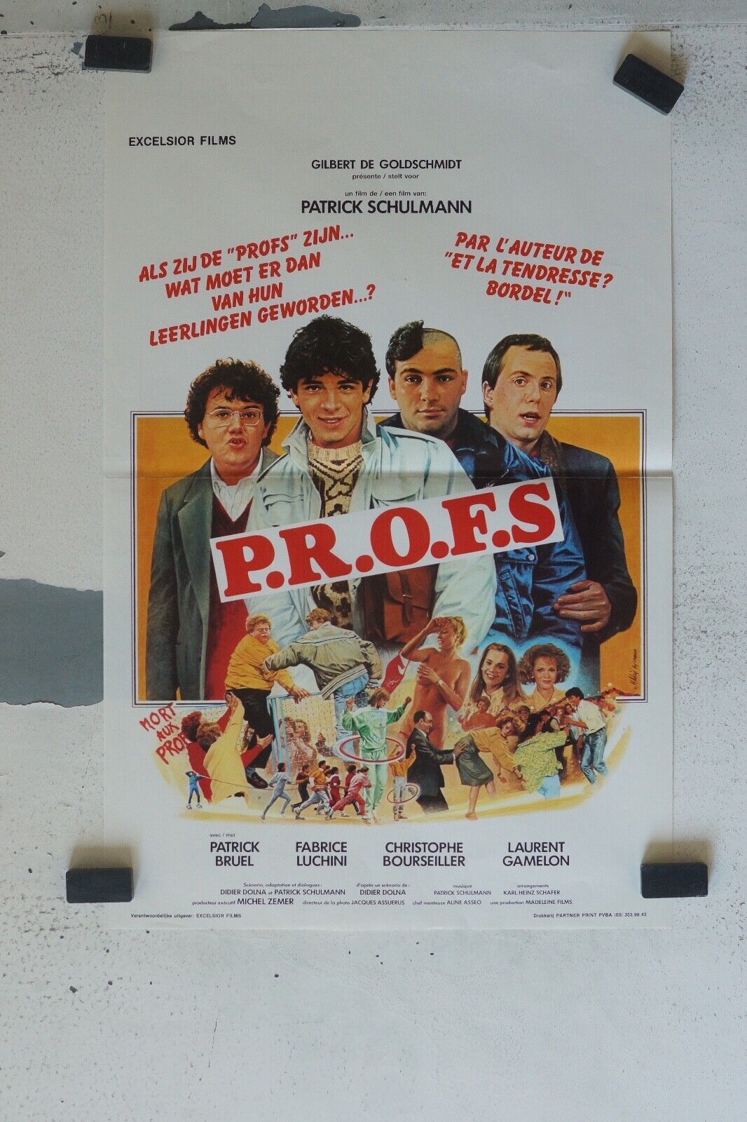 PROFS MOVIE POSTER ORIGINAL (55X37) PATRICK BRUEL