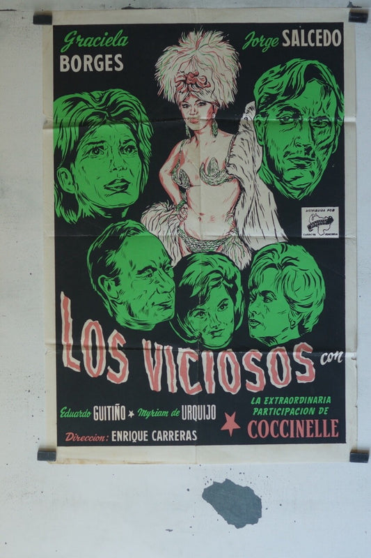 LOS VICIOSOS (1962) (70X100), ORIGINAL MOVIE POSTER EDUARDO GUTINO – MYRIAM