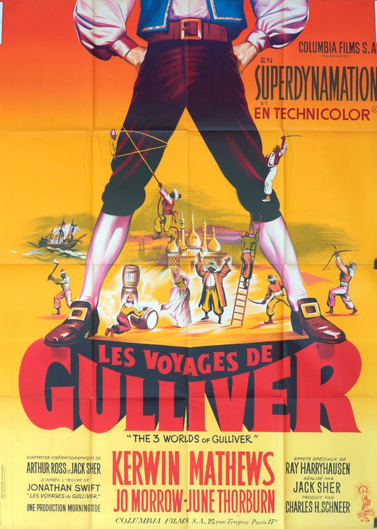 LES VOYAGES DE GULLIVER KERWIN MATHEWS 120x160 MOVIE POSTER ORIGINAL
