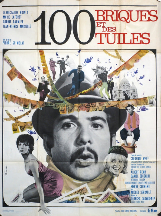 100 BRIQUES ET DES TUILLES JEAN CLAUDE BRIALY MOVIE POSTER ORIGINAL 120x160