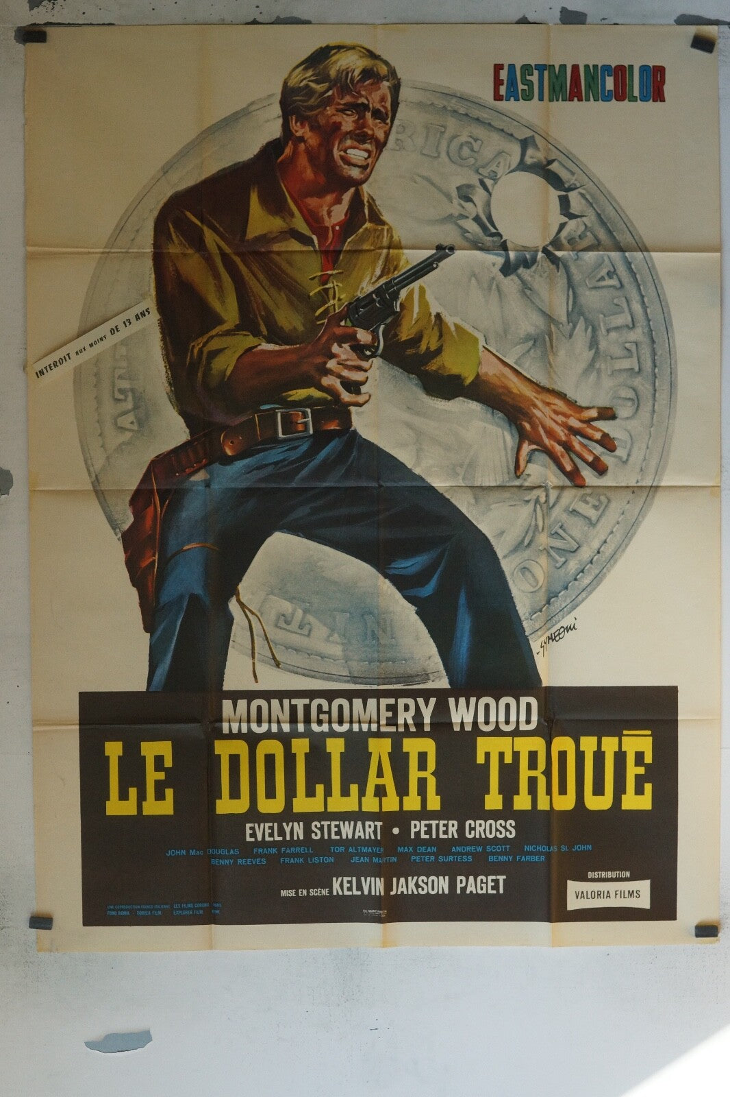 LE DOLLAR TROUÉ MOVIE POSTER ORIGINAL 120x160 MONTGOMERY WOOD