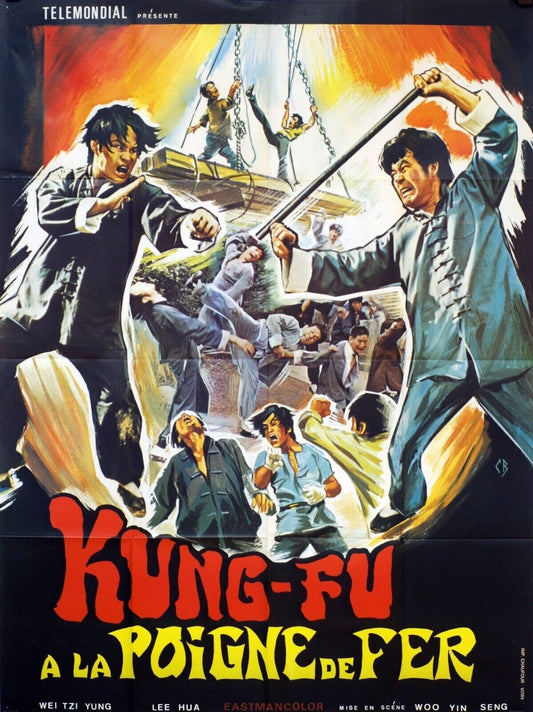 KUNG-FU À LA POIGNÉE DE FER, KARATE Movie poster ORIGINAL (120x160),WEI TZI YUNG
