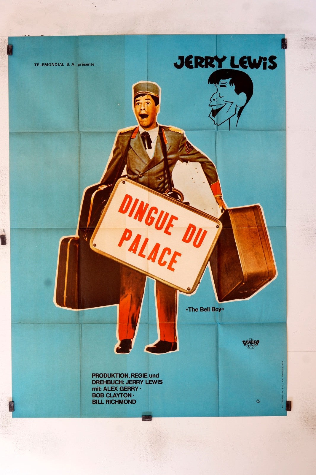 DINGUE DU PALACE JERRY LEWIS 120X160 MOVIE POSTER ORIGINAL