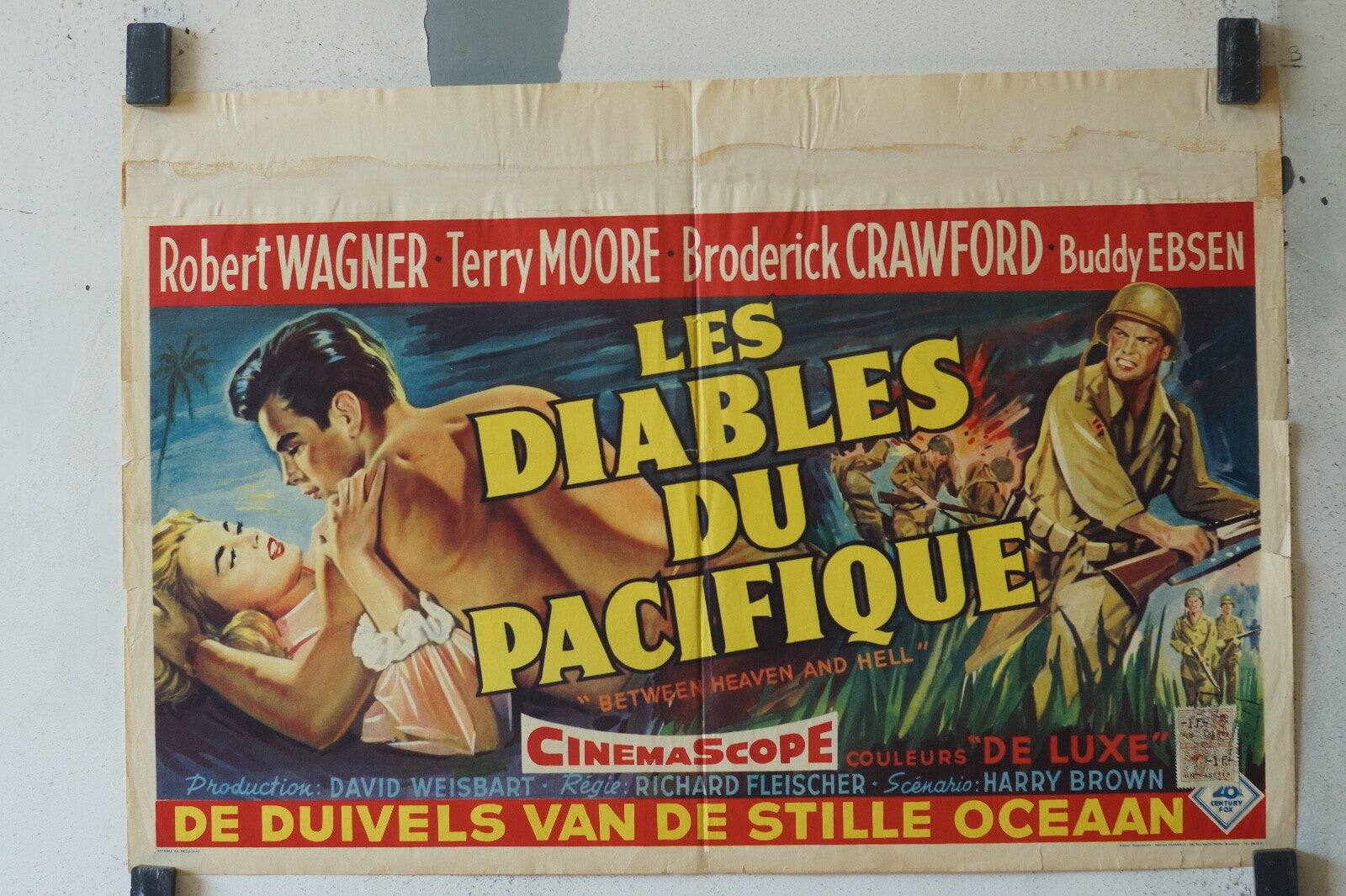 DIABLES DU PACIFIQUE (LES) (POSTER ORIGINAL) 30X55 Robert wagner , Terry Moore