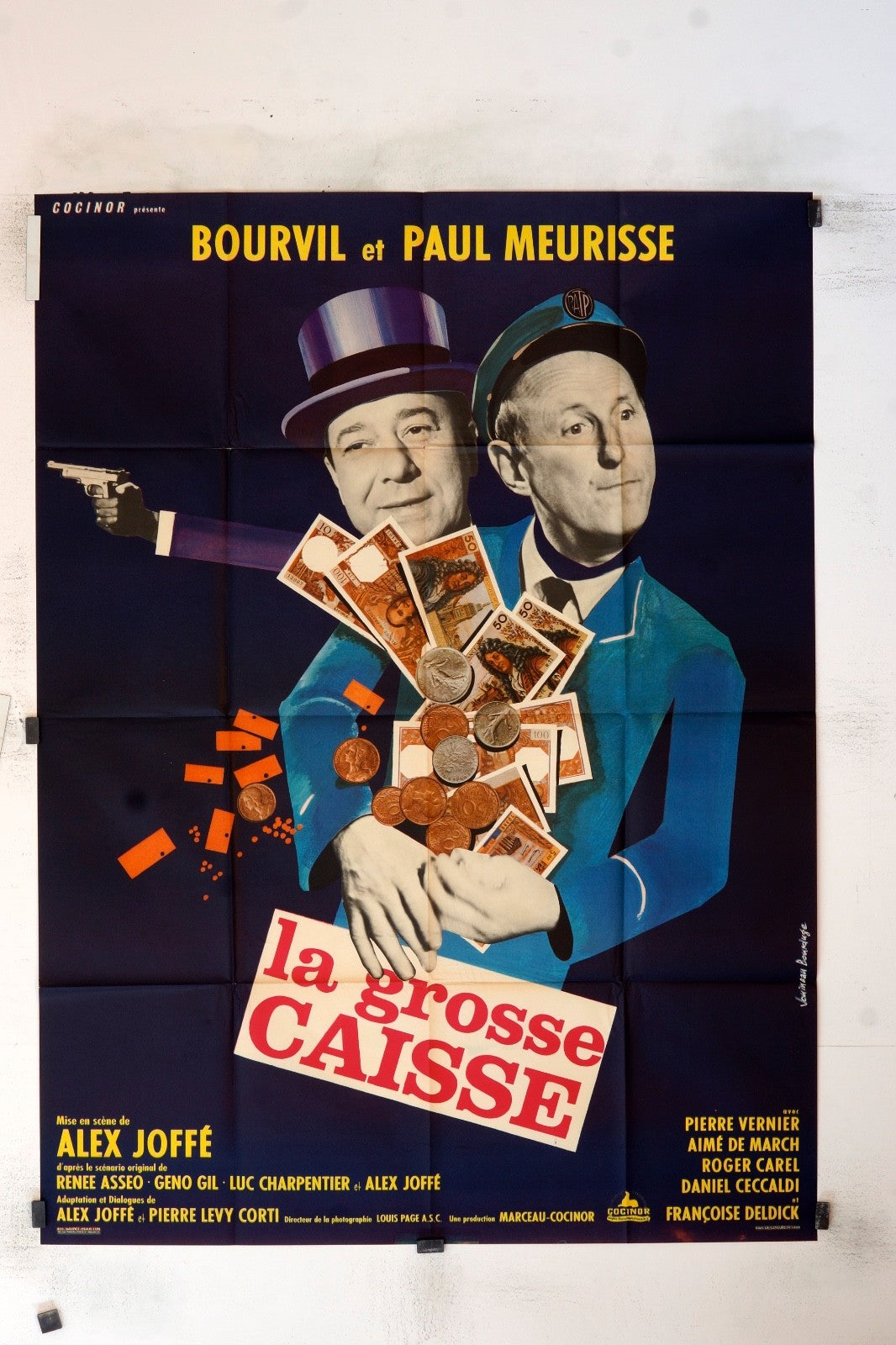 LA GROSSE CAISSE BOURVIL MOVIE POSTER ORIGINAL 120x160