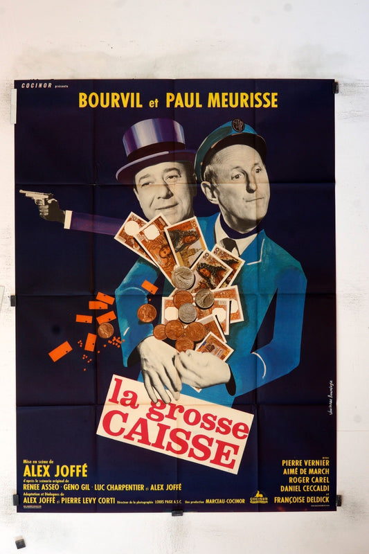 LA GROSSE CAISSE BOURVIL MOVIE POSTER ORIGINAL 120x160