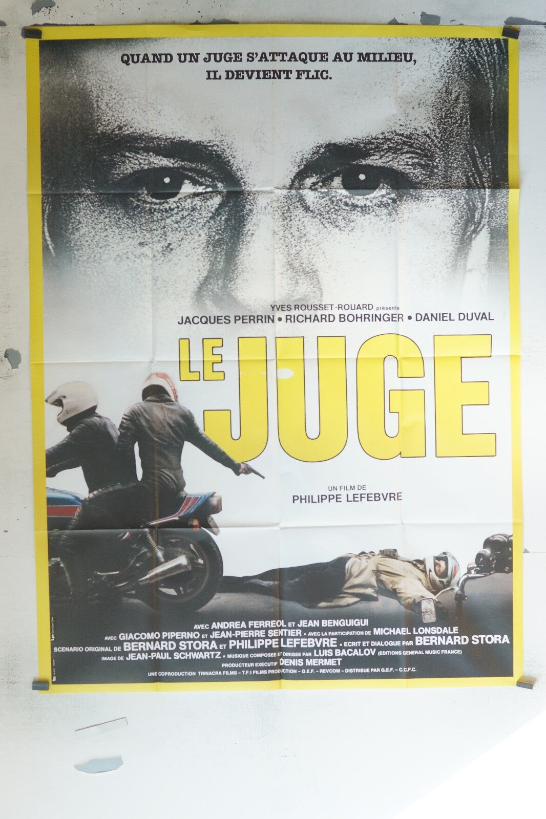 LE JUGE MOVIE POSTER ORIGINAL 120x160 JACQUES PERRIN