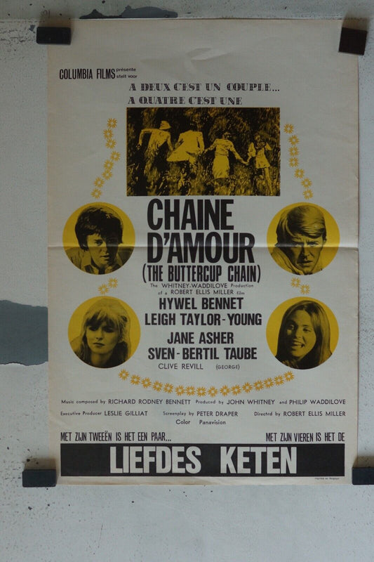 CHAINE D’AMOUR ORIGINAL MOVIE POSTER 55X37 HYWEL BENNET