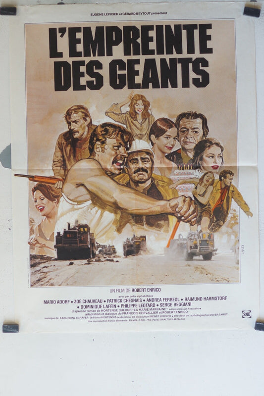 EMPREINTE DES GEANTS MOVIE POSTER ORIGINAL (60X80) Zoé Chauveau , Serge Reggiani