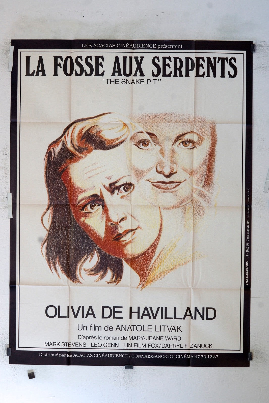 LA FOSSE AUX SERPENTS OLIVIA DE HAVILLAND MOVIE POSTER ORIGINAL 120x160