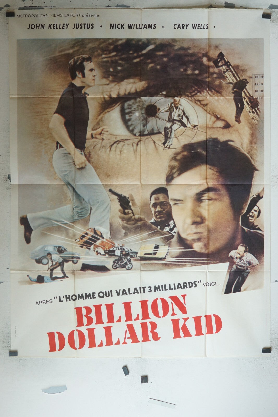 BILLION DOLLAR KID ORIGINAL MOVIE POSTER 120X160 JOHN KELLEY JUSTUS