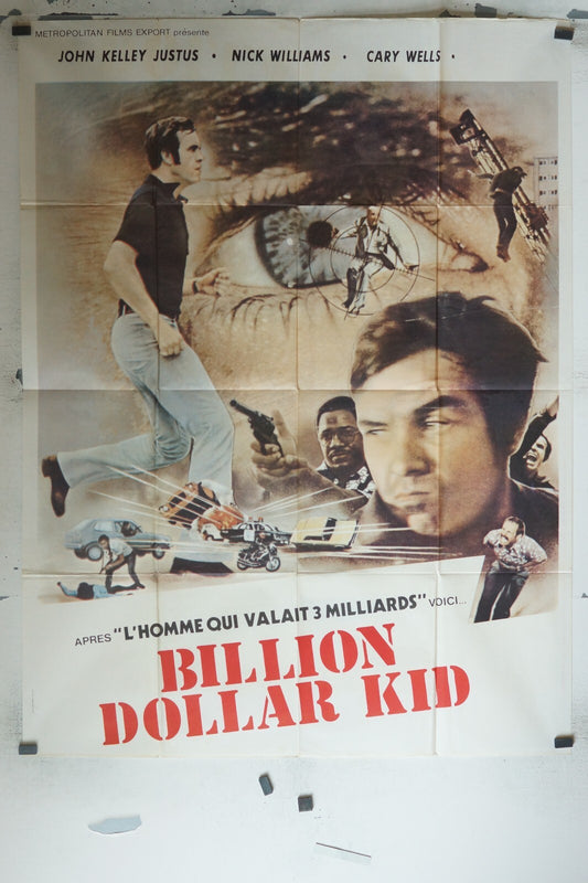 BILLION DOLLAR KID ORIGINAL MOVIE POSTER 120X160 JOHN KELLEY JUSTUS