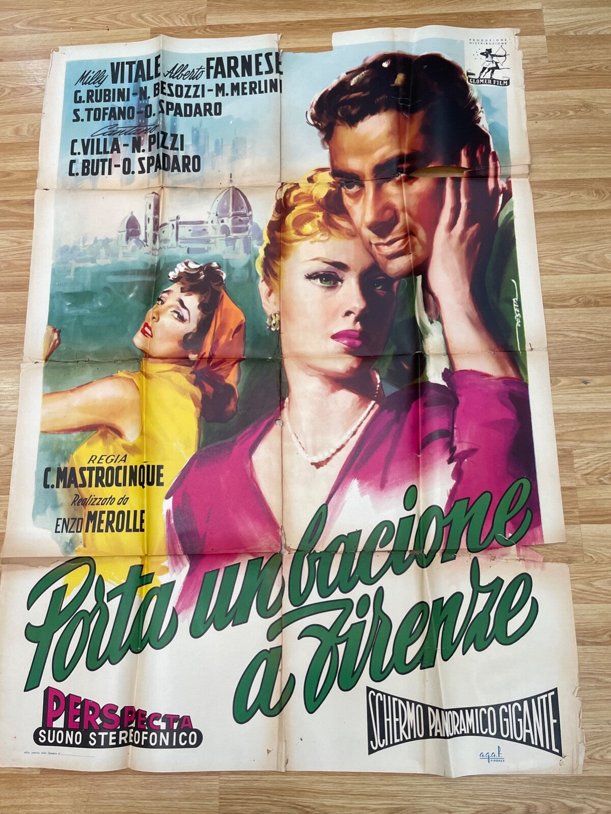 PORTA UN BACIONE A FIRENZE MOVIE POSTER ORIGINAL120x160 MILLY VITALE, ALBERTO