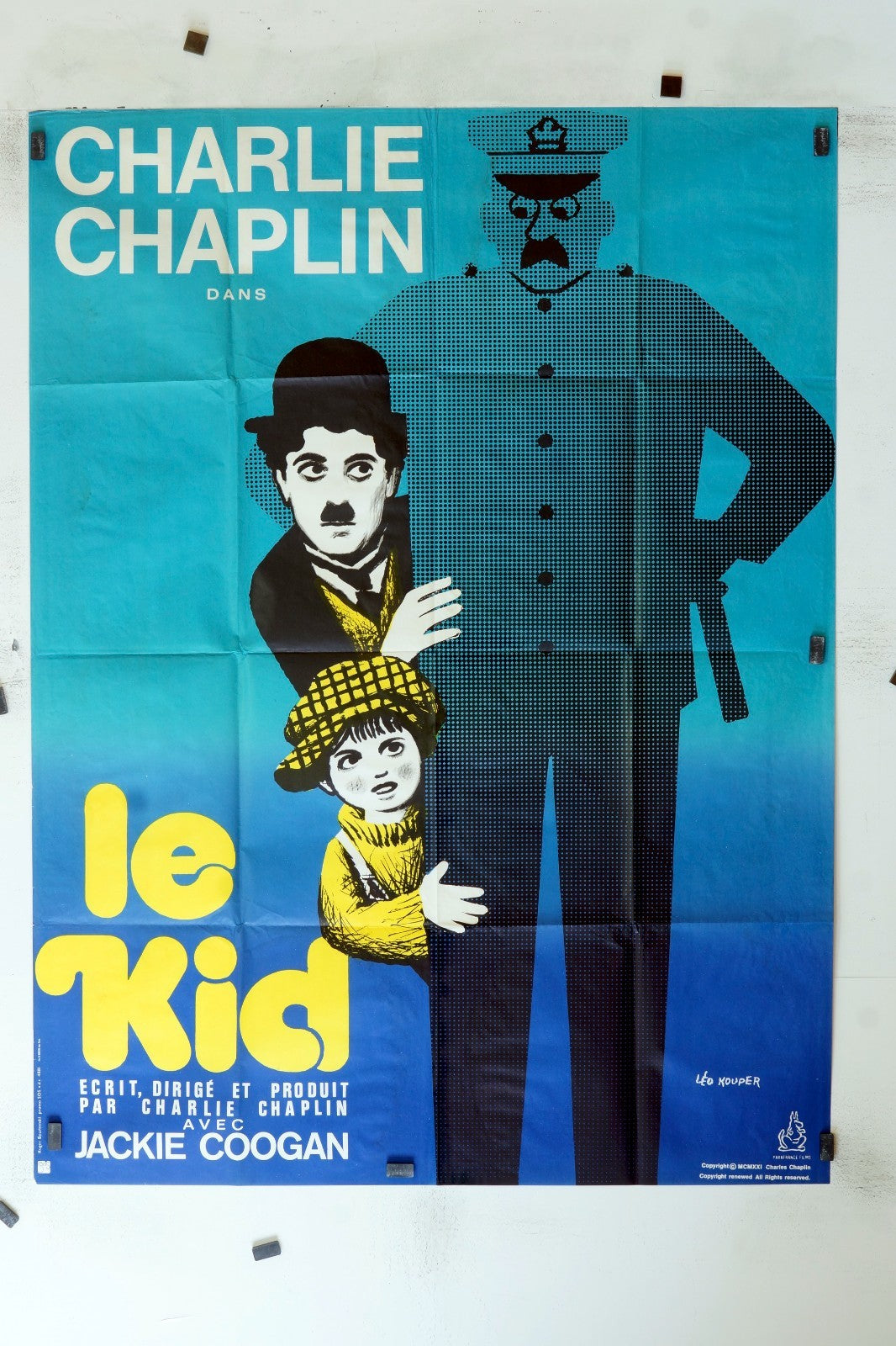 LE KID, CHARLIE CHAPLIN POSTER ORIGINAL 120x160