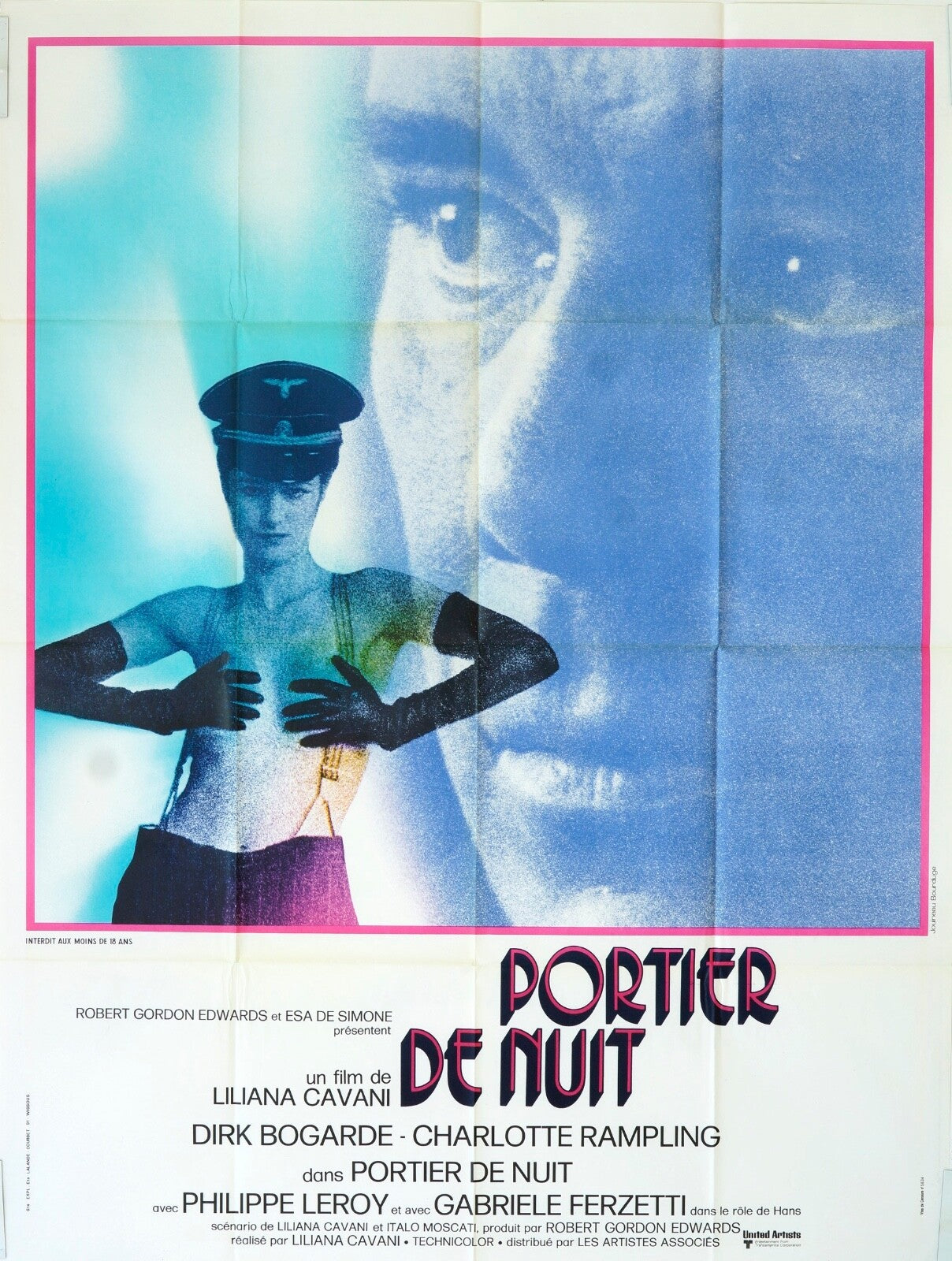 PORTIER DE NUIT MOVIE POSTER ORIGINAL 120x160 MICHAEL CAINE