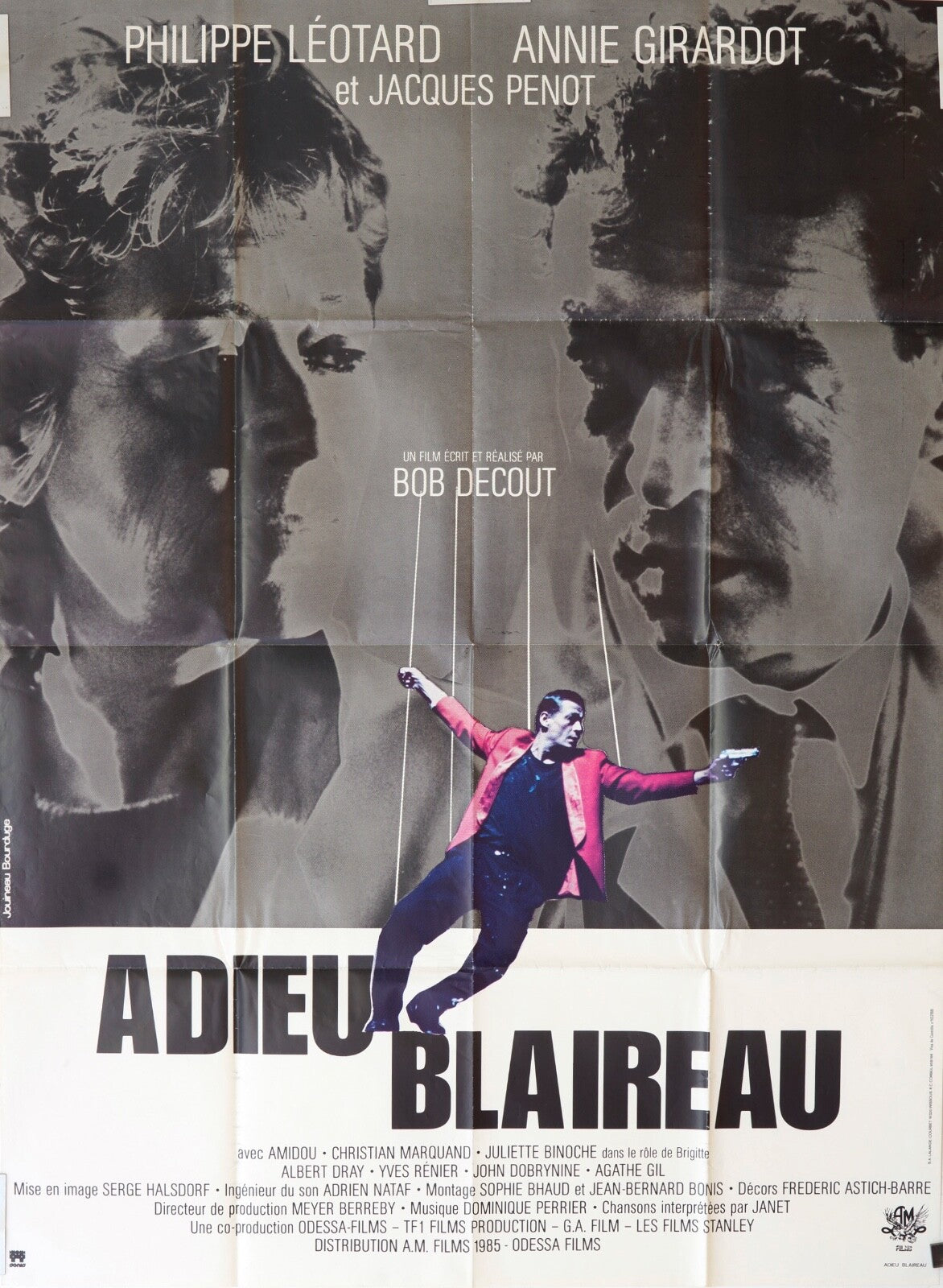 ADIEU BLAIREAU MOVIE POSTER ORIGINAL 120x160 PHILIPPE LÉOTARD