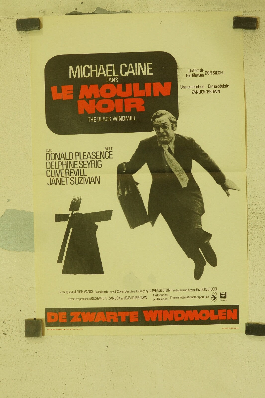 LE MOULIN NOIR MOVIE POSTER ORIGINAL 55X36 MICHAEL CAINE