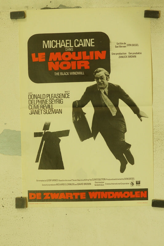 LE MOULIN NOIR MOVIE POSTER ORIGINAL 55X36 MICHAEL CAINE