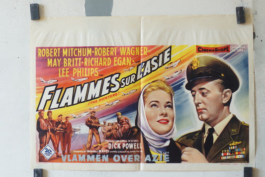 FLAMMES SUR L’ASIE, belge ORIGINAL MOVIE POSTER 30x55 Robert Mitchum , Robert 