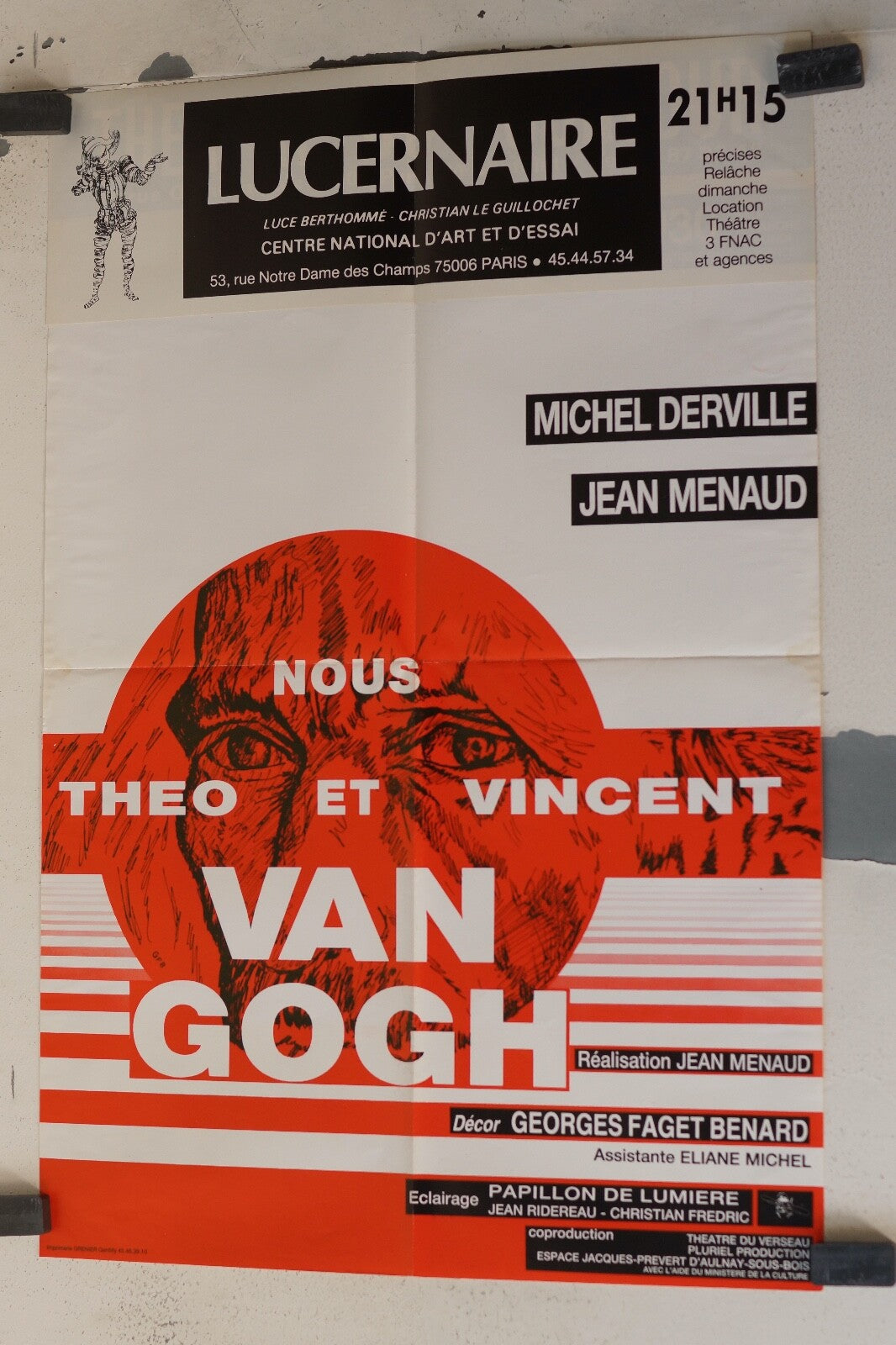 NOUS THEO ET VINCENT VAN GOGH (théâtre) MOVIE POSTER ORIGINAL 60x40