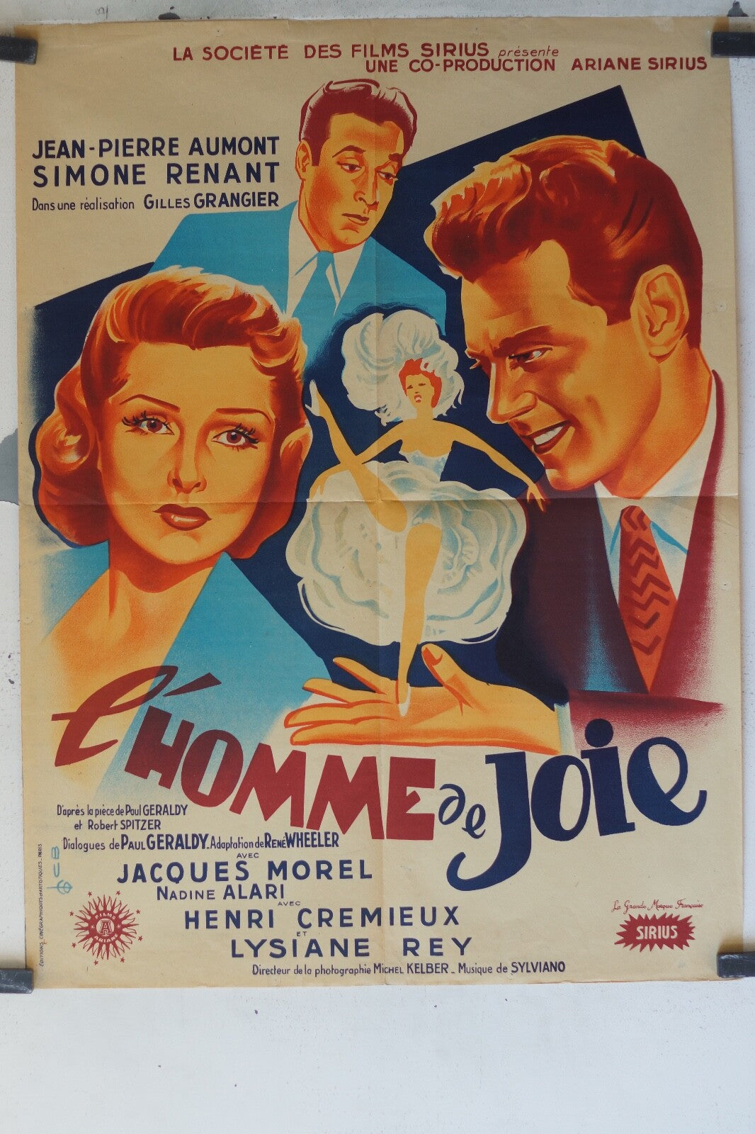 HOMME DE JOIE (L’) MOVIE POSTER ORIGINAL (60X80) Jean-Pierre Auont 
