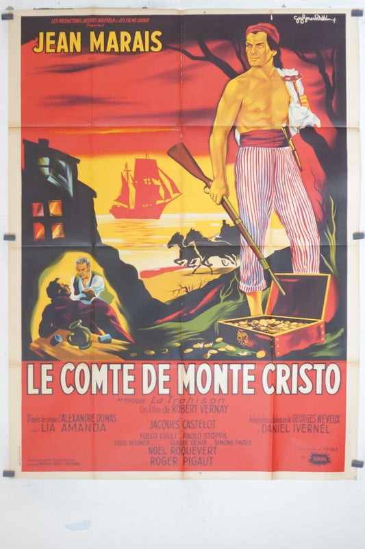 COMTE DE MONTE CRISTO (LE) MOVIE POSTER ORIGINAL 120x160, Jean Marais